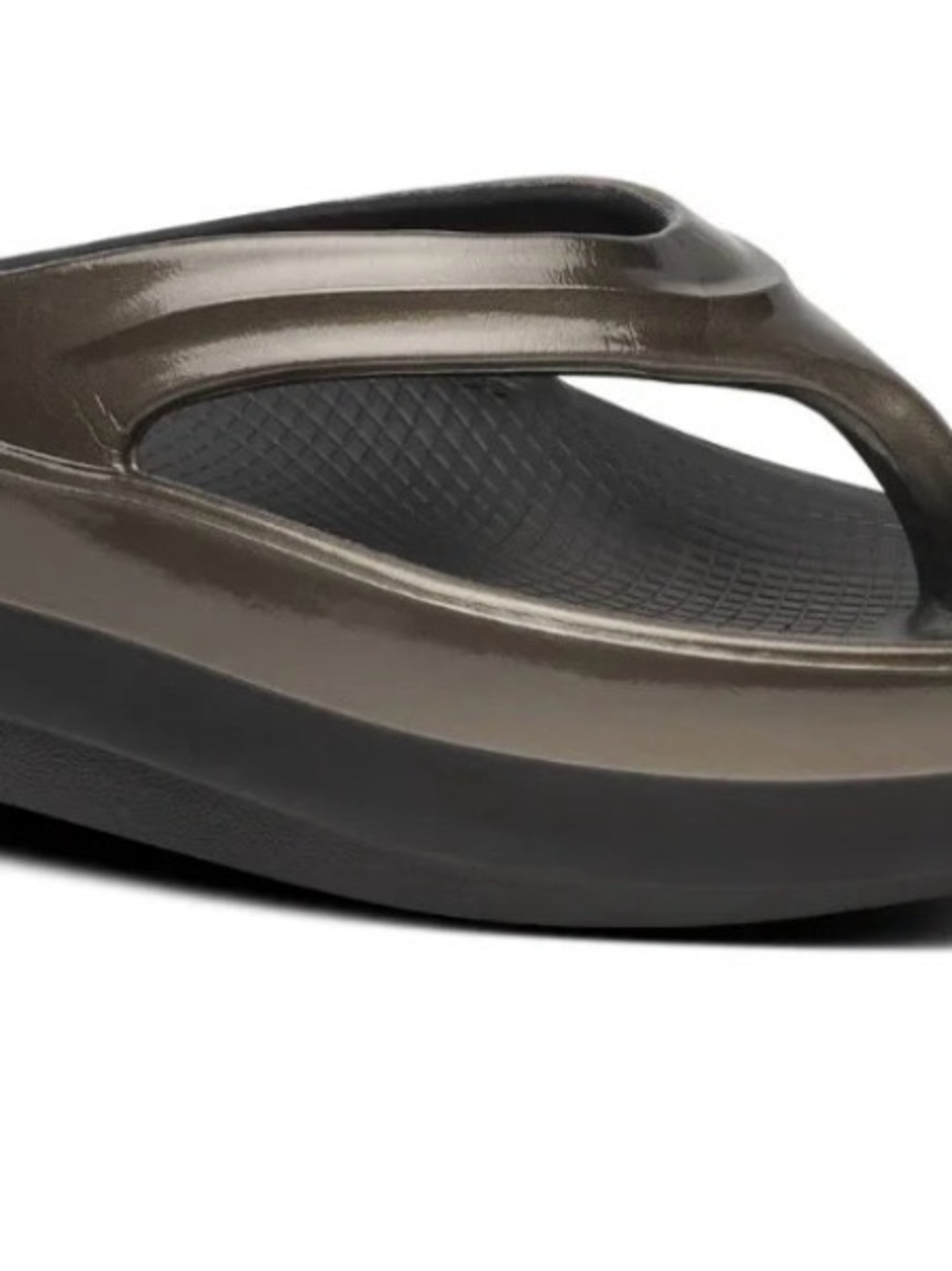 OOFOS Women’s Titanium Mirror OOmega OOlala Stacked Sandal